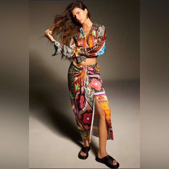 Zara Dresses & Skirts - Zara printed Skirt and Top Set for Her♥️